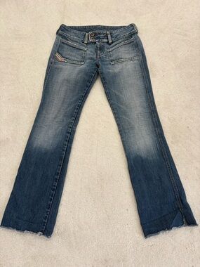Diesel Distressed Blue Flare Jeans, Size 27